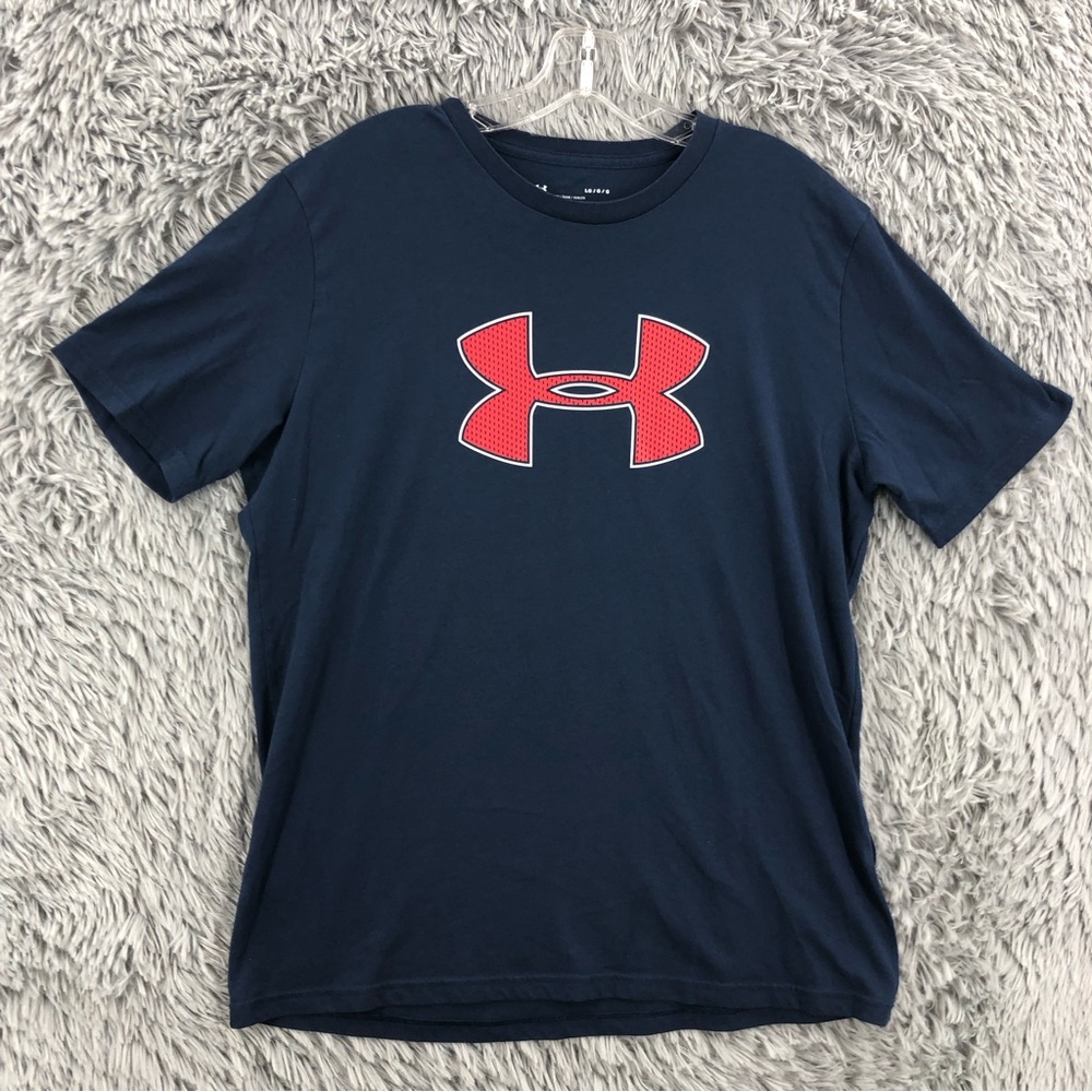 Under Armour UA Tshirt Mens Large Loose Logo Heatgear Short Sleeve Shirt